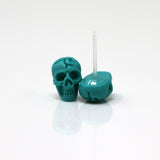 Skull Earrings, 7 x 10mm