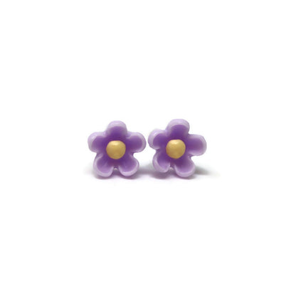 Boucles d'oreilles à tige en forme de petite fleur, 6 mm