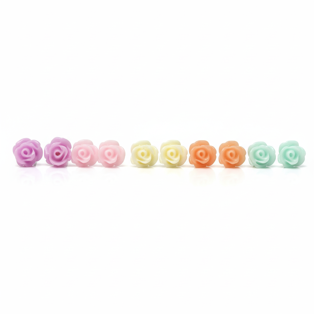 Dainty Rose Stud Earrings