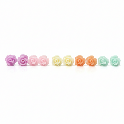 Dainty Rose Stud Earrings