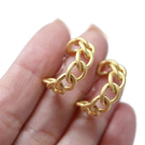 Invisible Clip On Chain Hoop Earring for Non-Pierced Ears, 23mm