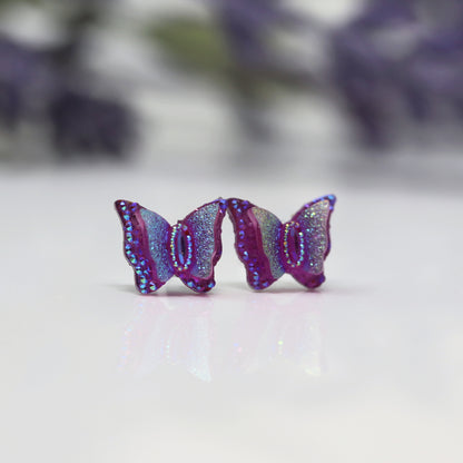 Butterfly Iridescent Stud Earrings