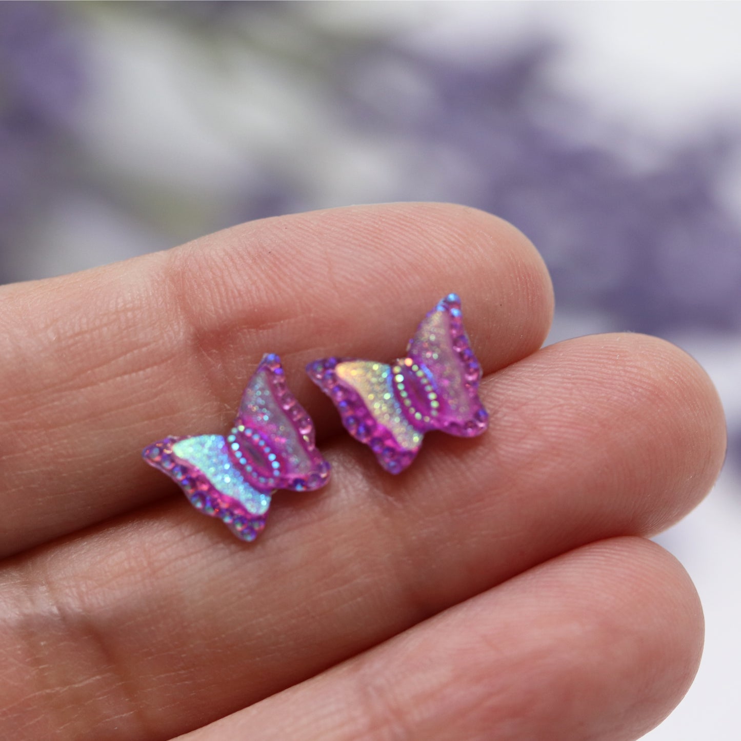 Butterfly Iridescent Stud Earrings
