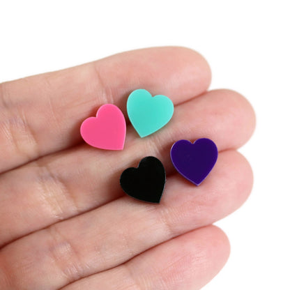 Acrylic Heart Stud Earrings