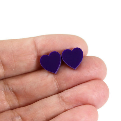Acrylic Heart Stud Earrings