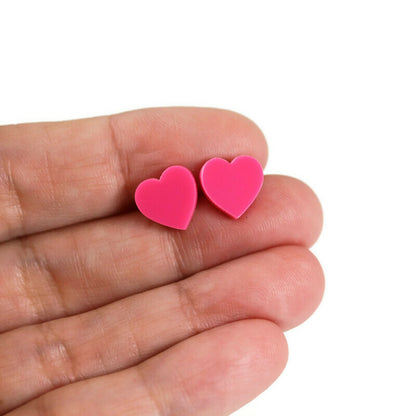 Acrylic Heart Stud Earrings
