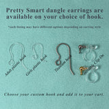 Dangle Earrings Laser Cut Out Circles Invisible Clip On, Titanium or Plastic Hook