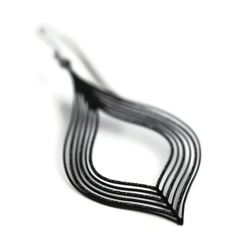 Teardrop Lines Dangle Earrings - 10 Colors