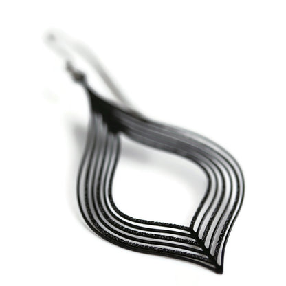 Teardrop Lines Dangle Earrings - 10 Colors