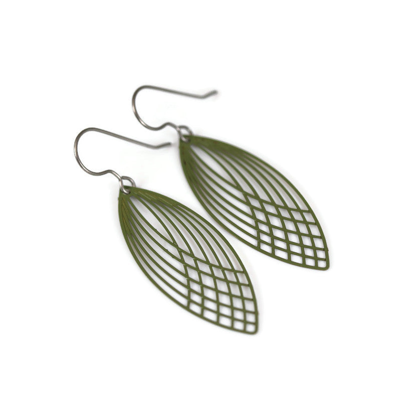 Marquise Shape Dangle Earrings - 6 Colors
