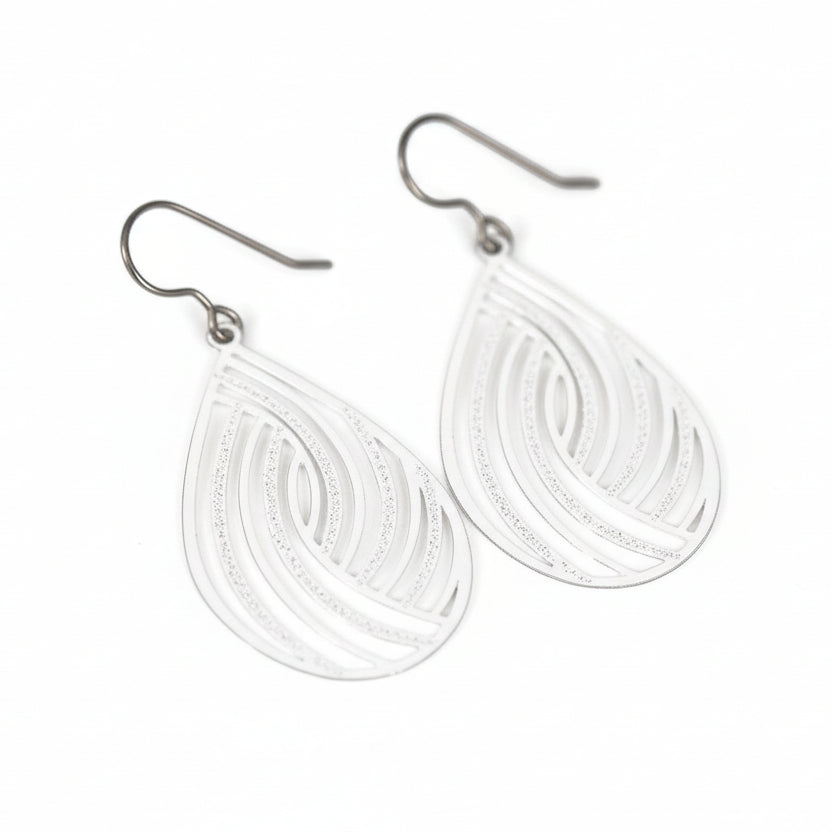 Boucles d'oreilles pendantes en forme de larme tourbillonnante - 11 couleurs