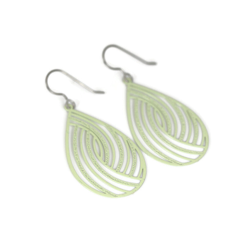Boucles d'oreilles pendantes en forme de larme tourbillonnante - 11 couleurs