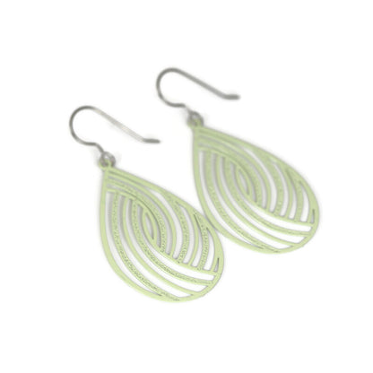 Boucles d'oreilles pendantes en forme de larme tourbillonnante - 11 couleurs