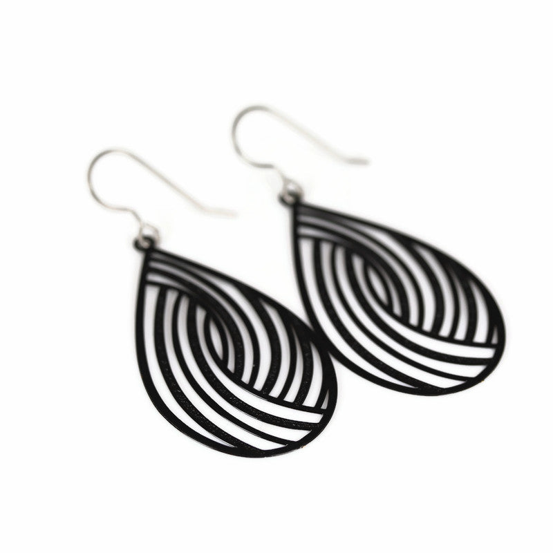 Boucles d'oreilles pendantes en forme de larme tourbillonnante - 11 couleurs