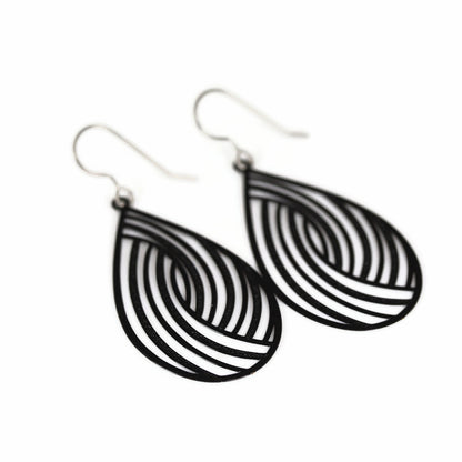 Boucles d'oreilles pendantes en forme de larme tourbillonnante - 11 couleurs
