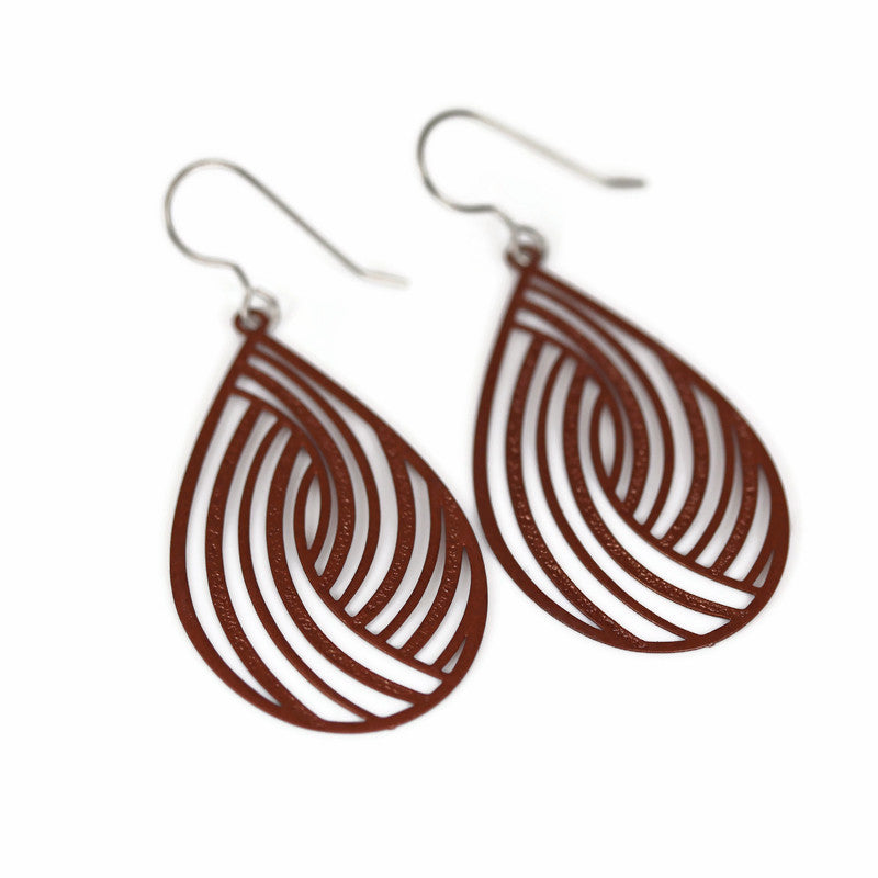Boucles d'oreilles pendantes en forme de larme tourbillonnante - 11 couleurs