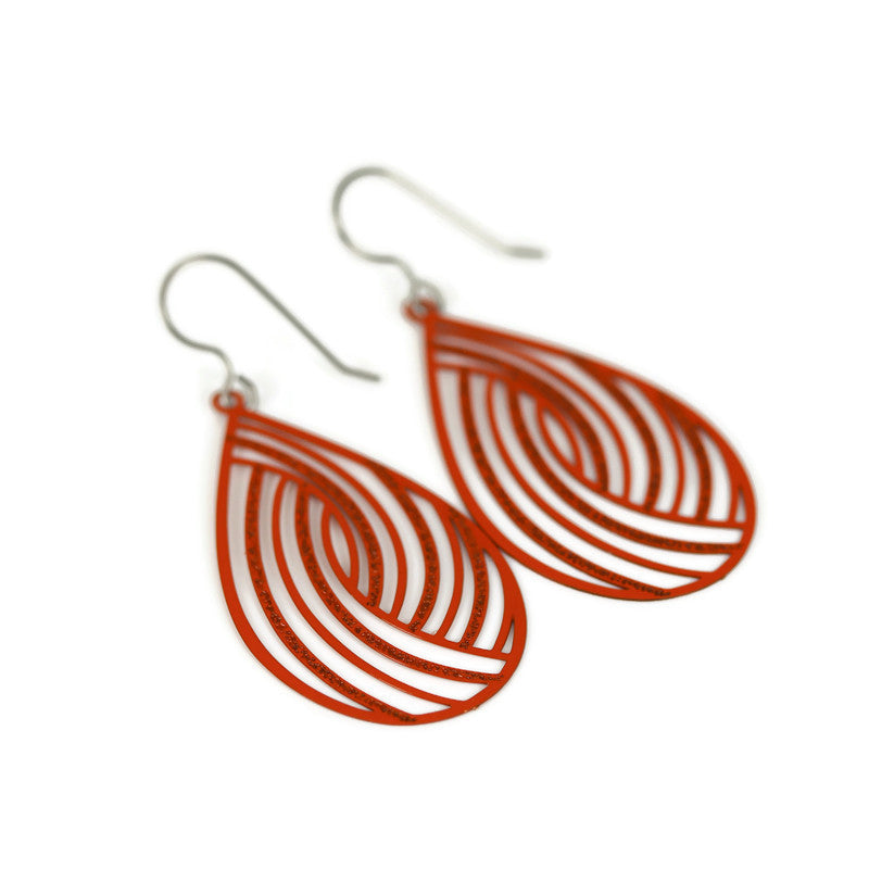 Boucles d'oreilles pendantes en forme de larme tourbillonnante - 11 couleurs