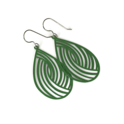Boucles d'oreilles pendantes en forme de larme tourbillonnante - 11 couleurs