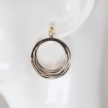 Laser Detailed Circles Dangle Earrings