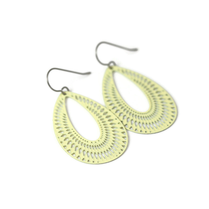 Geometric Teardrop Dangle Earrings - 10 Colors
