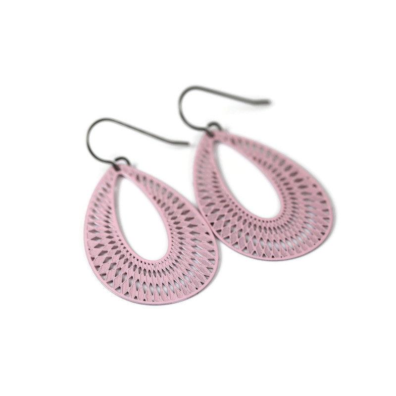 Geometric Teardrop Dangle Earrings - 10 Colors