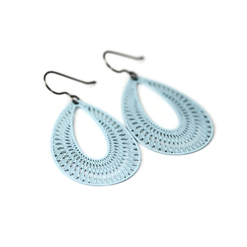 Geometric Teardrop Dangle Earrings - 10 Colors