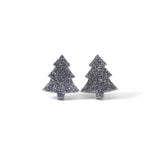 Glitter Christmas Tree Stud Earrings, 11mm