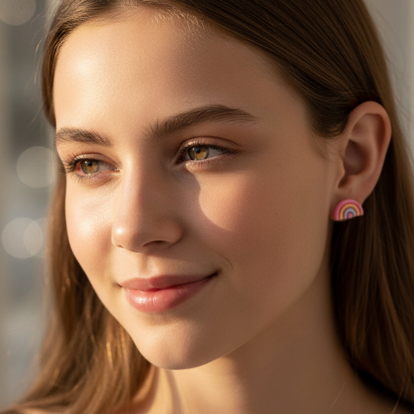 Rainbow Stud Earrings
