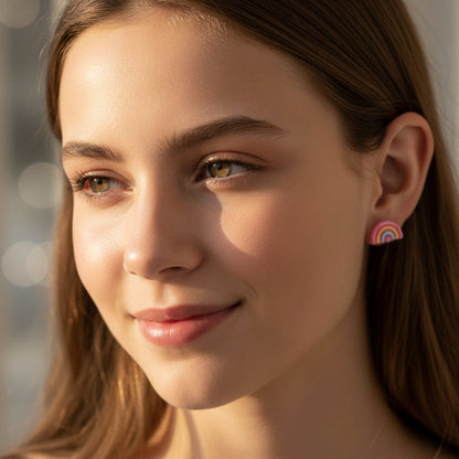 Rainbow Stud Earrings