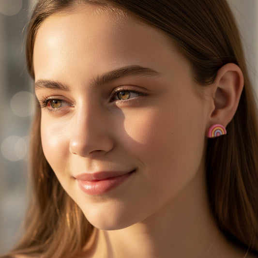Rainbow Stud Earrings