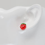 Plastic Post or Invisible Clip On Metal Free Peach, Strawberry or Grape Studs