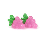 Plastic Post or Invisible Clip On Metal Free Peach, Strawberry or Grape Studs