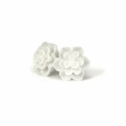 Succulent Flower Stud Earrings