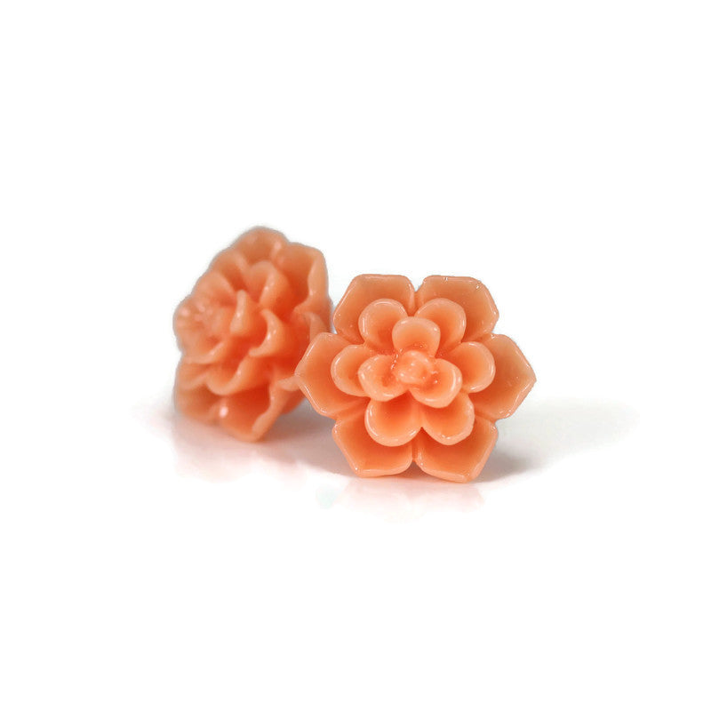 Succulent Stud Earrings, 13mm