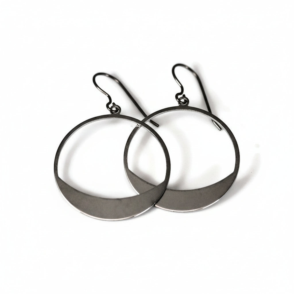 Boucles d'oreilles pendantes à cercle ouvert