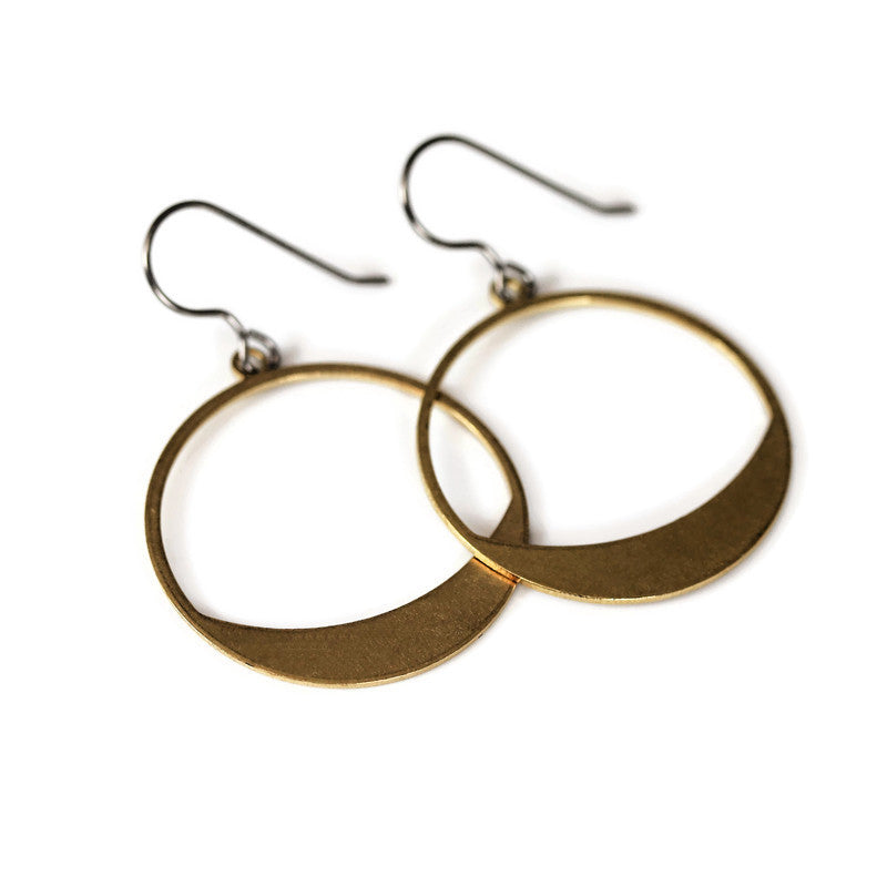 Boucles d'oreilles pendantes à cercle ouvert