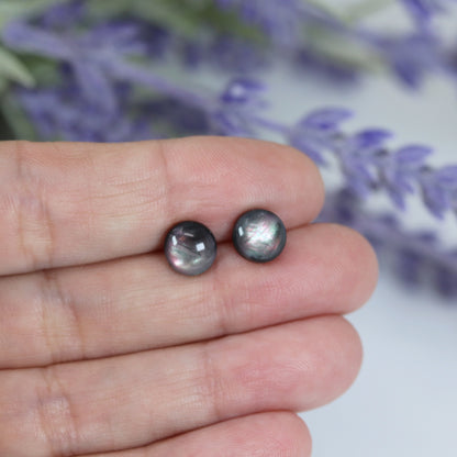 Opalescent Resin Stud Earrings, Two Sizes