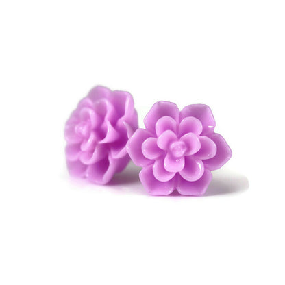 Succulent Flower Stud Earrings