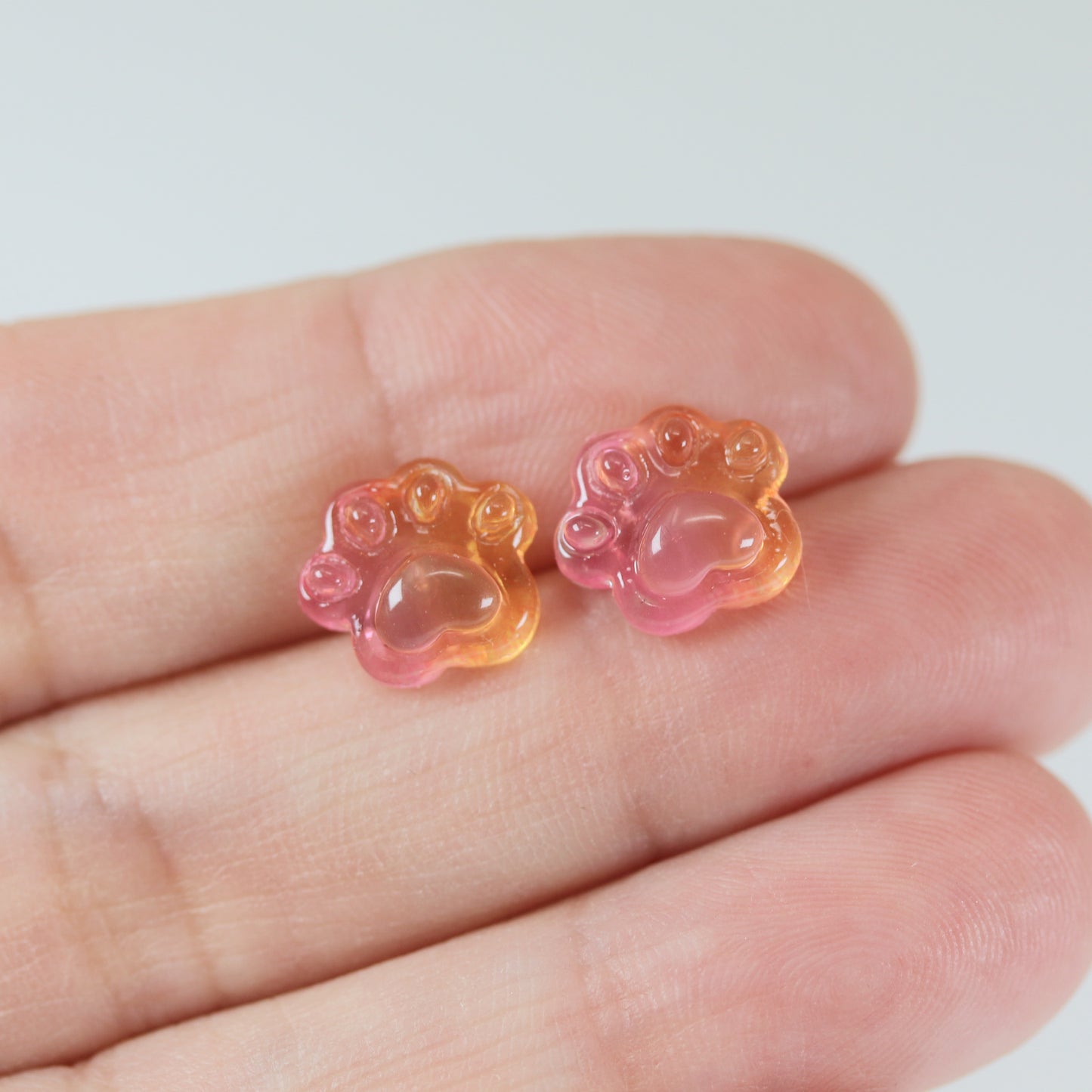Paw Print Stud Earrings
