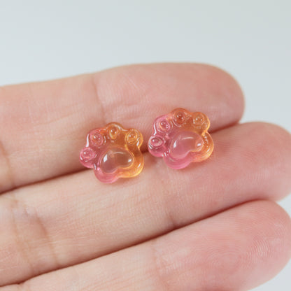 Paw Print Stud Earrings