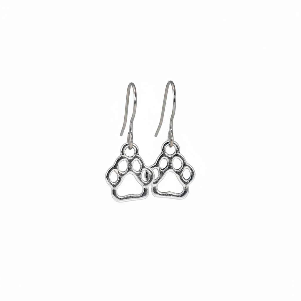 Paw Print Dangle Earrings