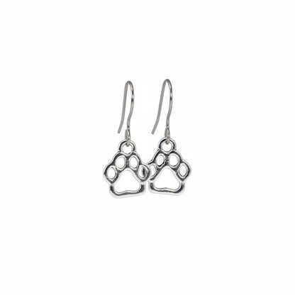 Paw Print Dangle Earrings