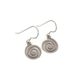 Swirl Dangle Earrings Open Long Oval Invisible Clip On, Titanium or Plastic Hook