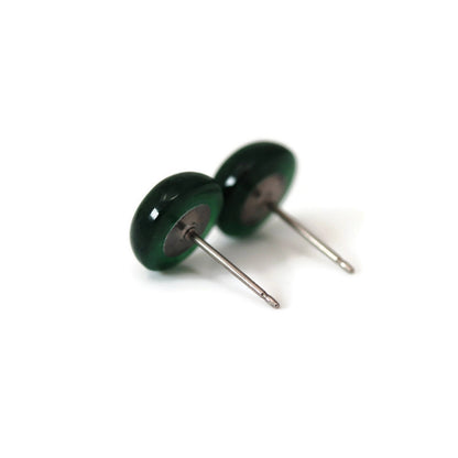 Boucles d'oreilles en pierre de jade synthétique, 8 mm, 10 mm