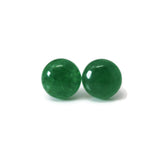 Plastic Posts or Invisible Clip On Metal Free Simulated Jade Stone Earrings