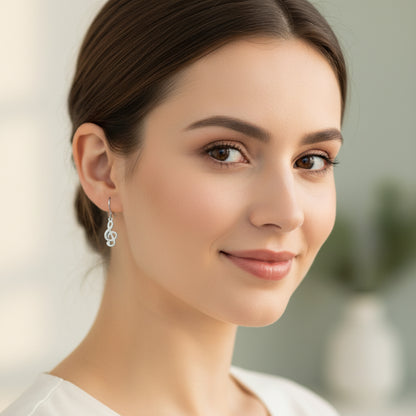 Trebel clef dainty dangle earrings