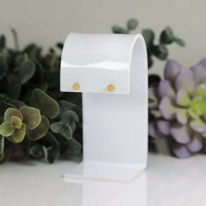 Titanium Round Dot Stud Earrings