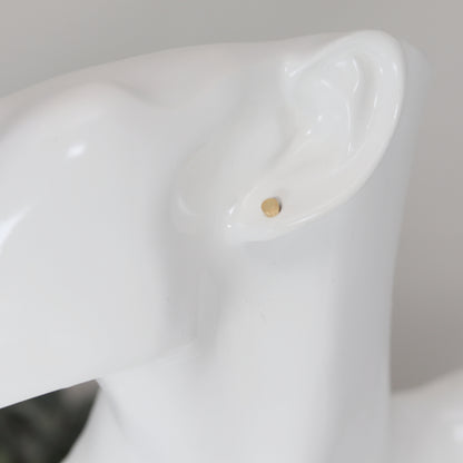 Titanium Round Dot Stud Earrings