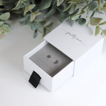 Titanium Tiny Moon and Star Stud Earrings