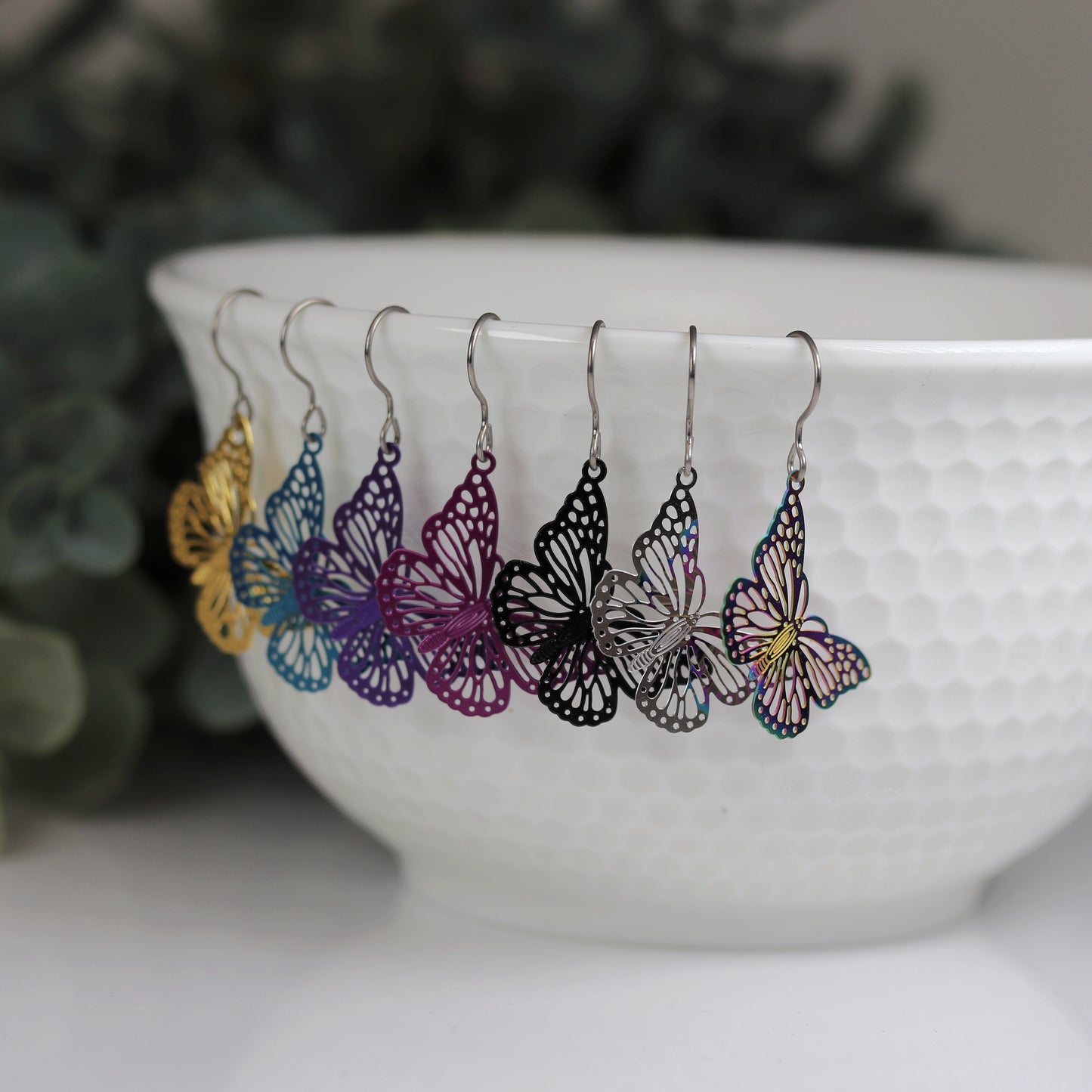 Butterfly Dangle Earrings - 8 Colors